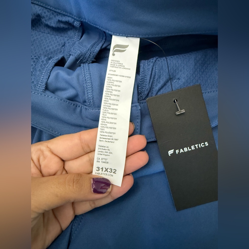 Fabletics Men’s Slim Fit Pants Blue Size 31x32 - Picture 2 of 14